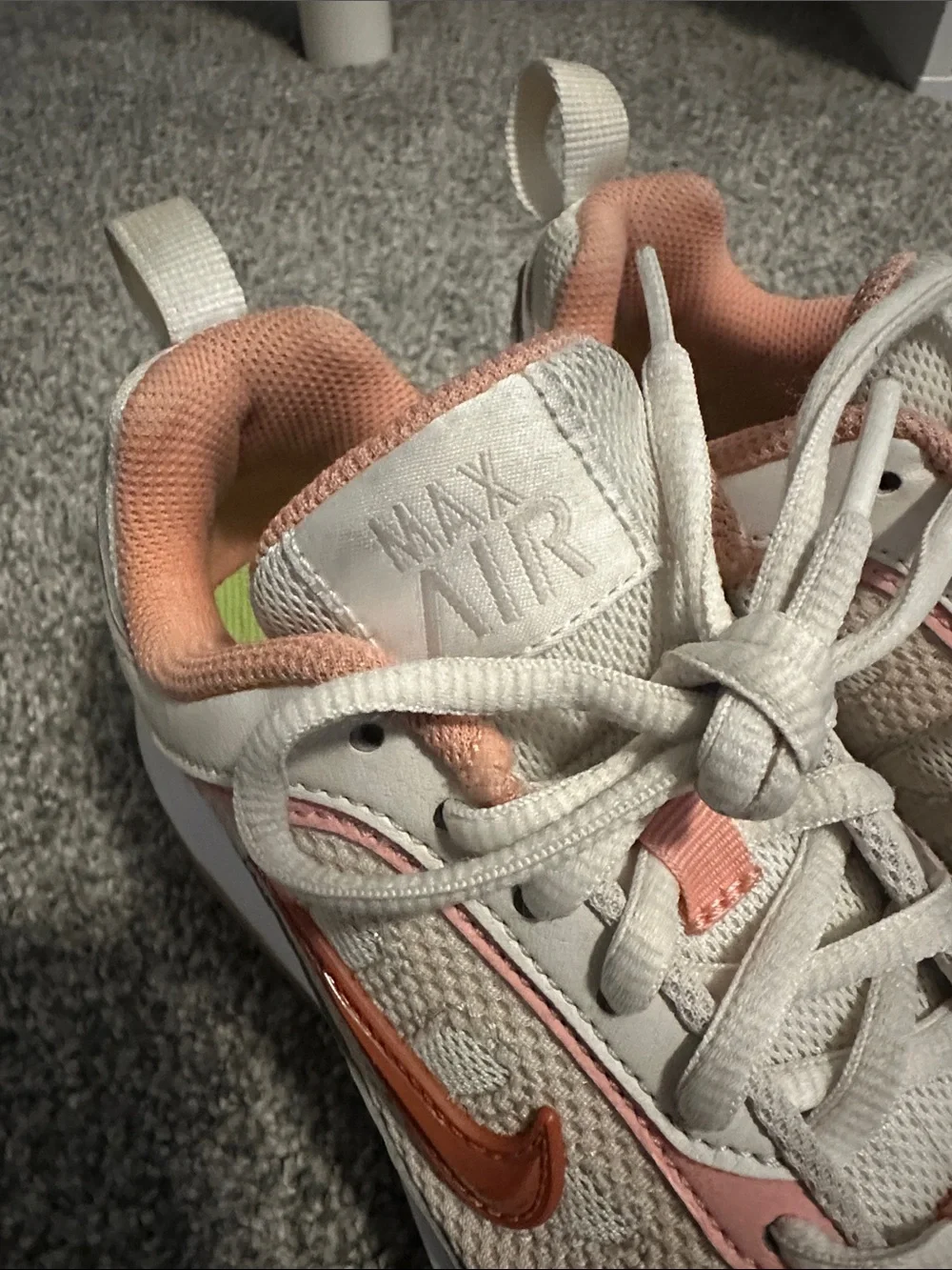 Nike Beige and Coral Low-Top Sneakers